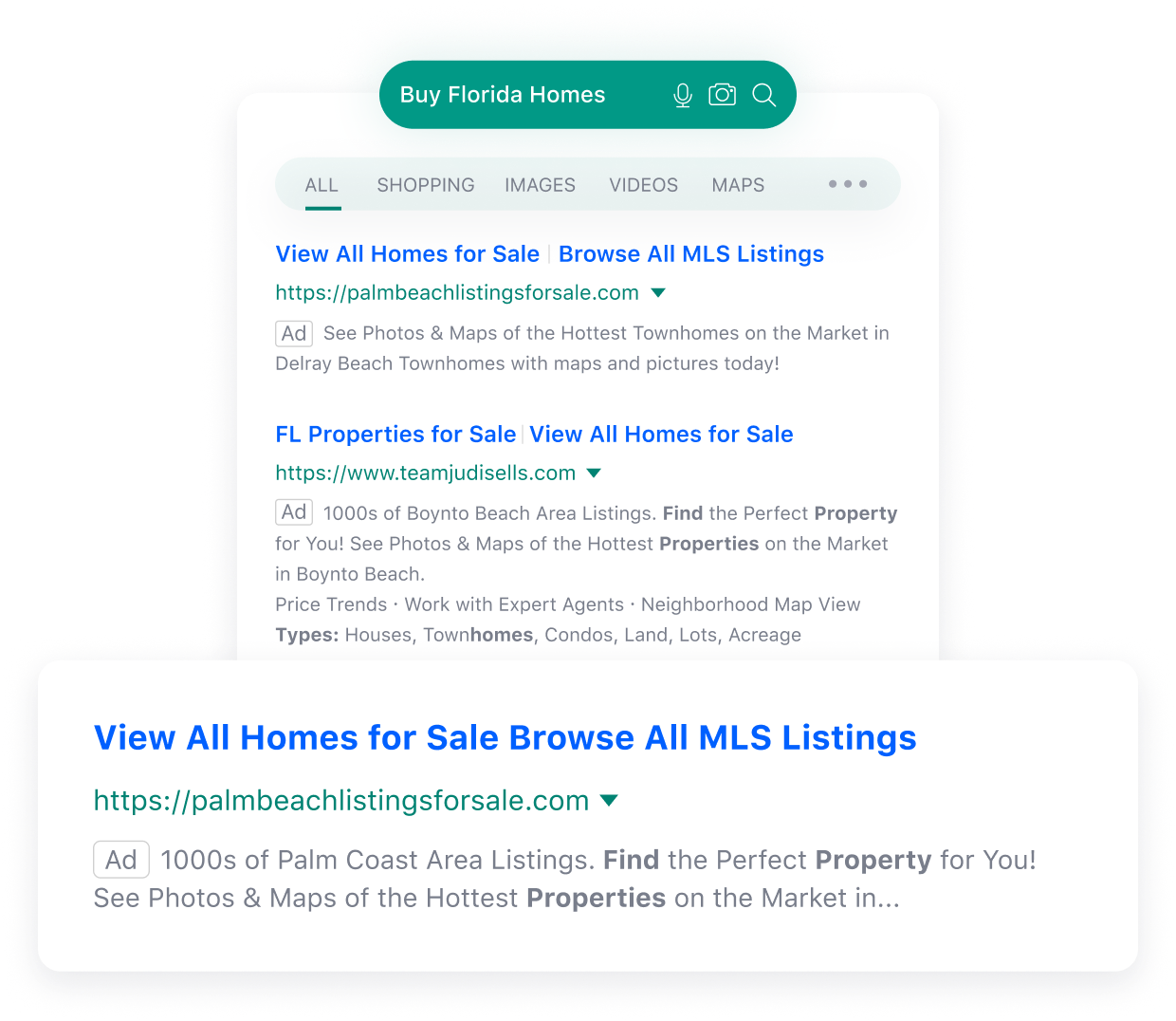 Microsoft Bing ad example