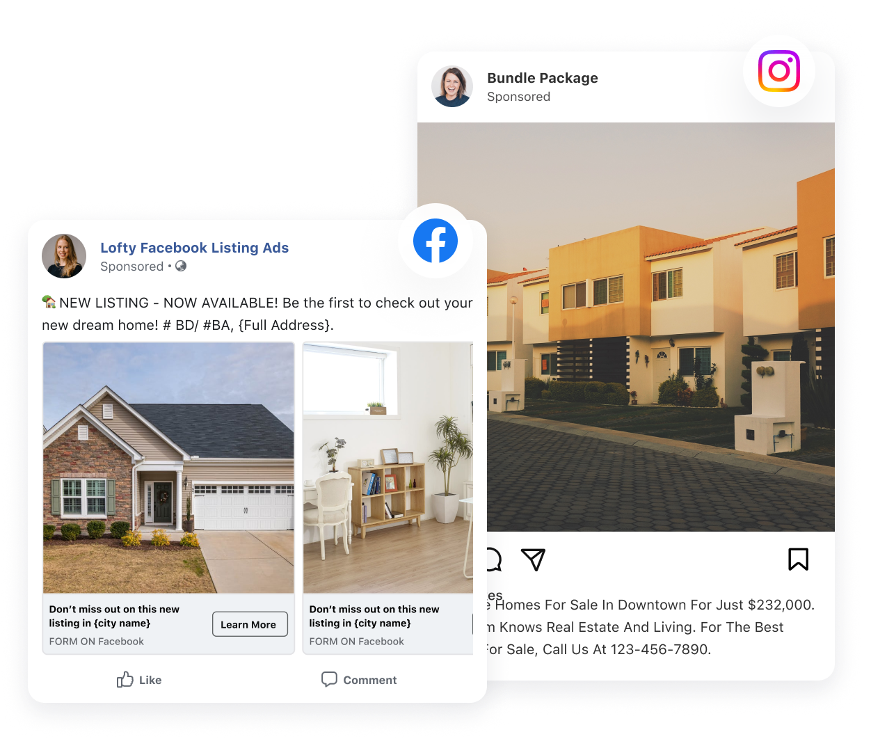 Facebook and Instagram ad example